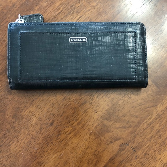 Coach Black Leather Wallet - Picture 1 of 2